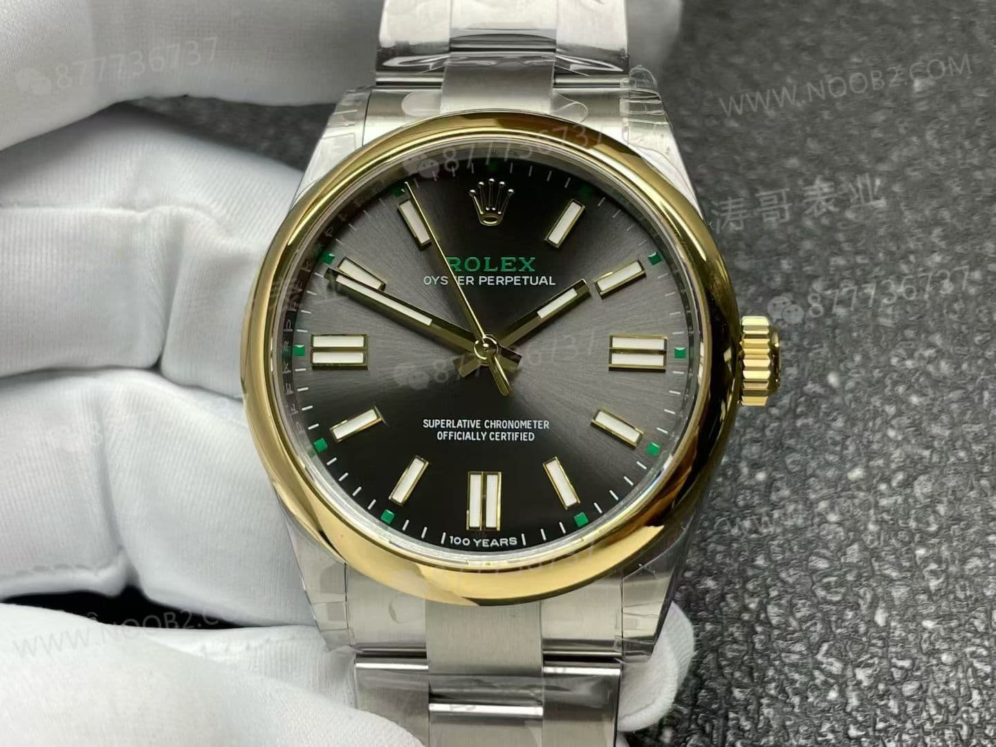 VS Factory Rolex yeni çift renkli altın Oyster Perpetual 100. yıl versiyonunun işçiliği nasıl? — 2. fotoğraf