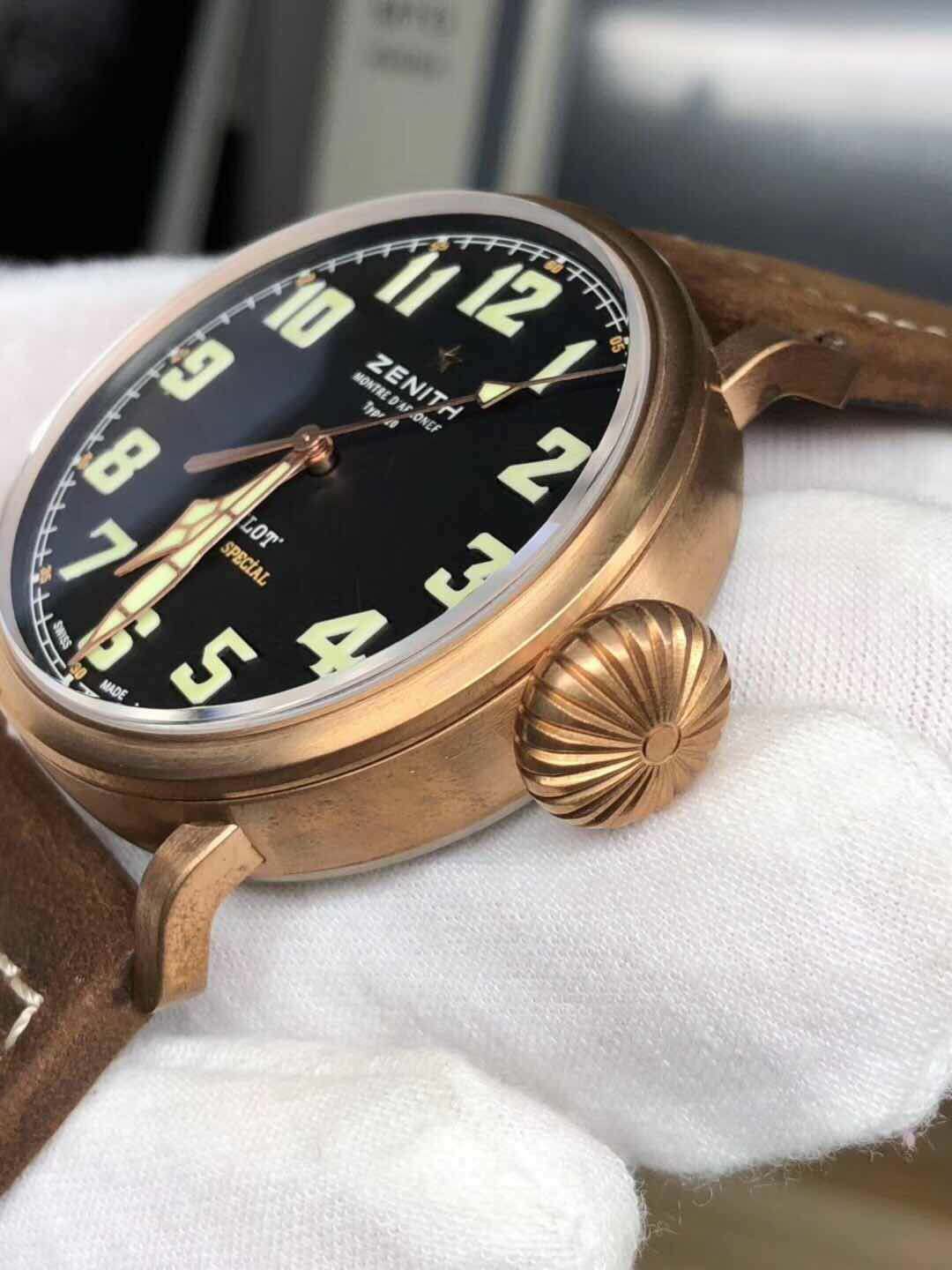 Replika Zenith Pilot Bronz Kurma Kolu