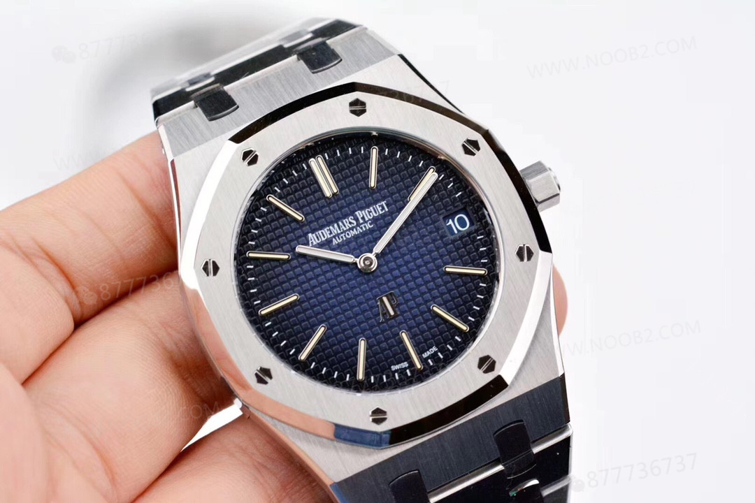 XF Factory Audemars Piguet 15202ip füme mavi kadran saat incelemesi — 4. fotoğraf