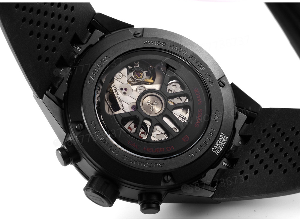 XF Factory TAG Heuer Carrera Black Knight Seramik Kronografın İşçilik İncelemesi — 5. fotoğraf