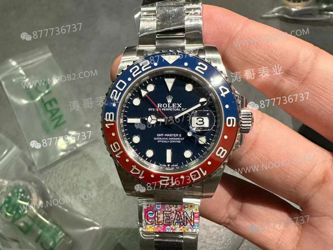 Yeni Clean GMT cola bezel platin beyaz mavi kadran m126719blro tek bakışta anlaşılır mı? — 2. fotoğraf