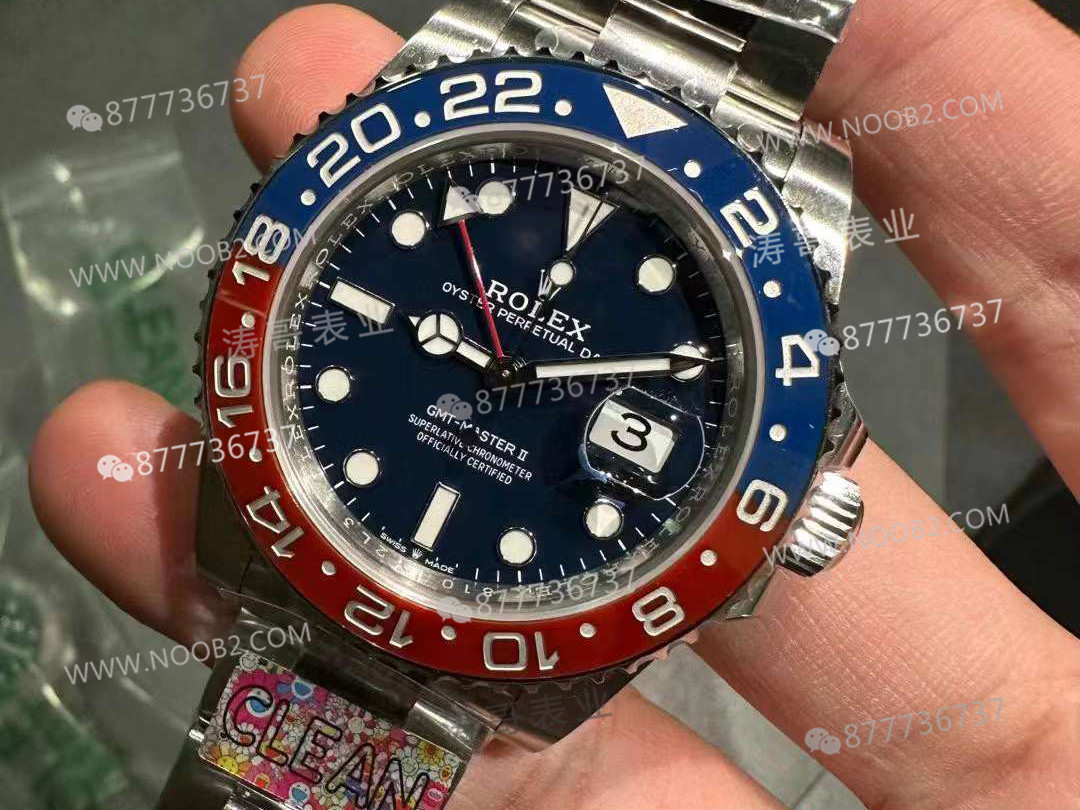 Yeni Clean GMT cola bezel platin beyaz mavi kadran m126719blro tek bakışta anlaşılır mı? — 3. fotoğraf