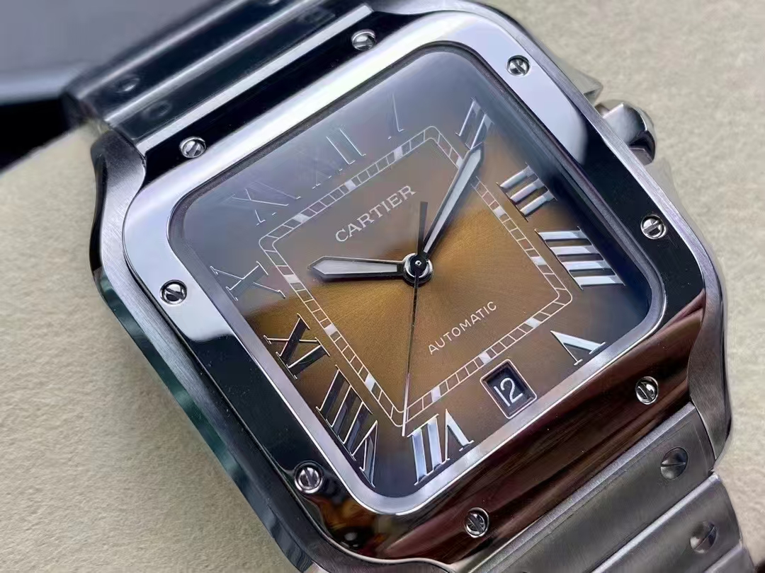 Replika Cartier Santos Erkek Kol Saati Sarı