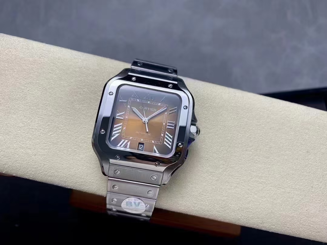 Replika Cartier Santos Paslanmaz Çelik Sarı