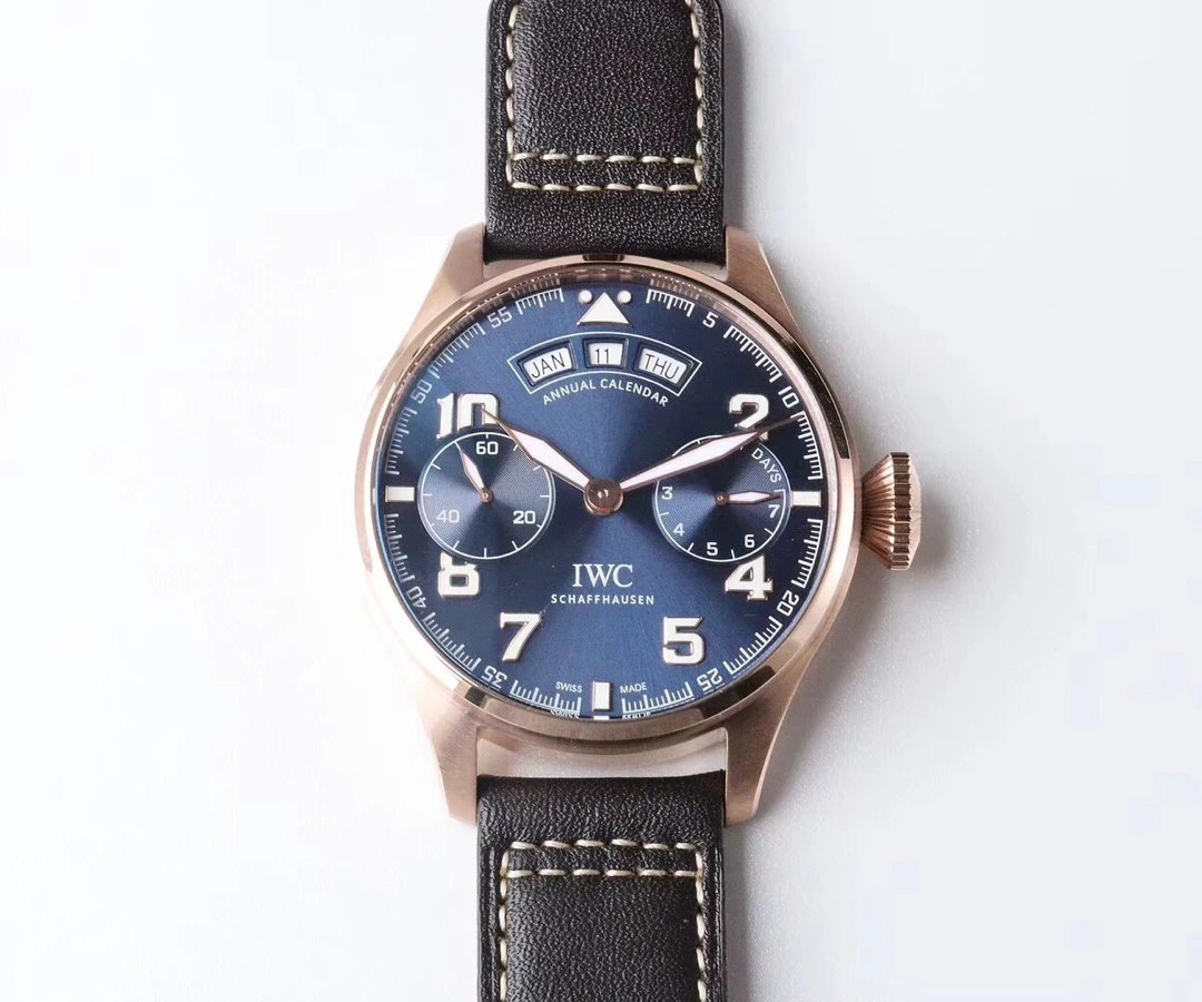 Replika IWC Big Pilot Yıllık Takvim Roze Altın