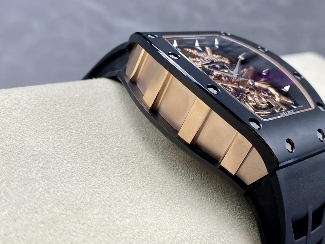 YS Factory Richard Mille RM47 Gerçek Tourbillon Siyah Seramik Kol Saati İncelemesi — 5. fotoğraf