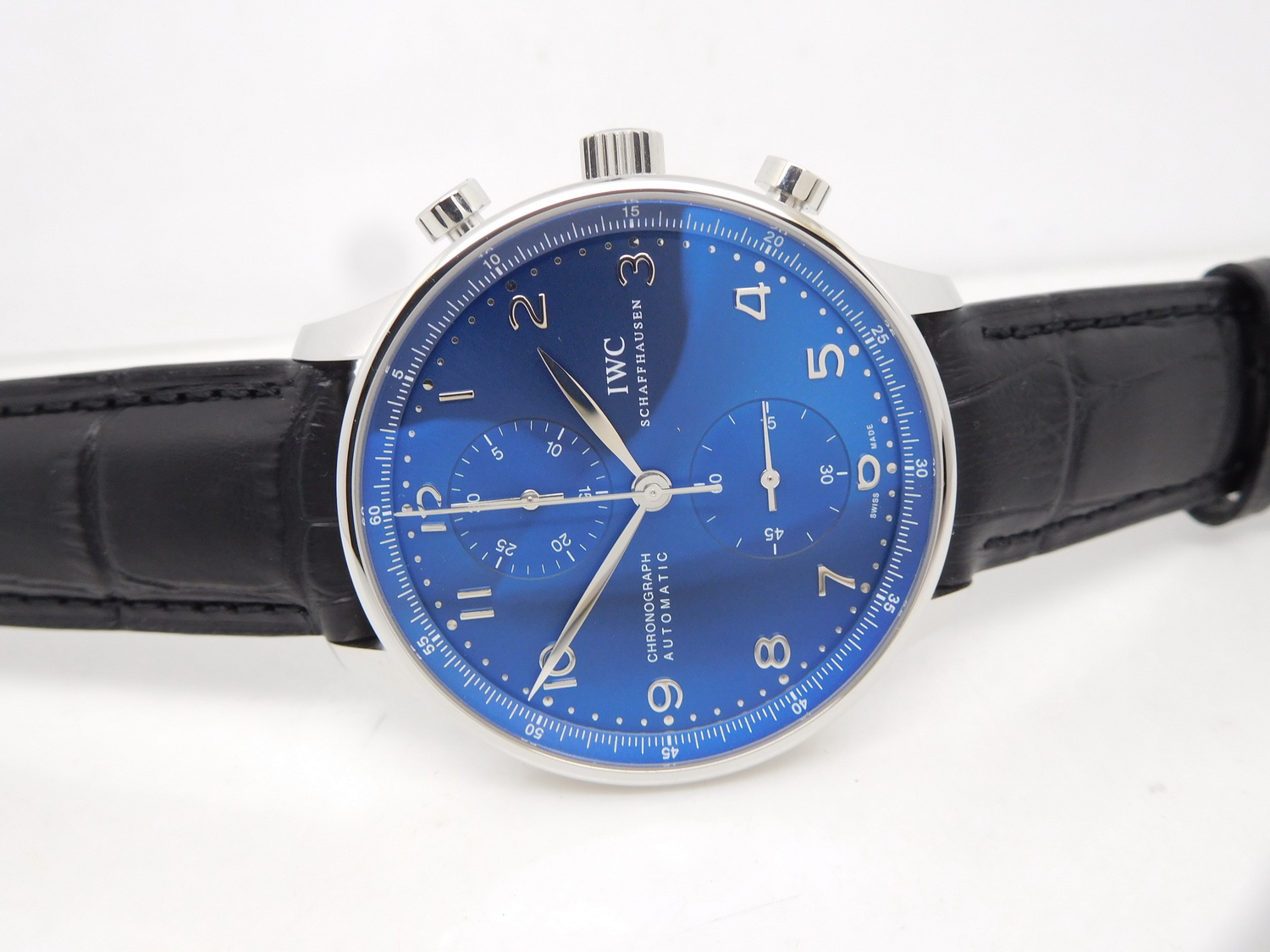 Replika IWC Portuguese Saat Mavi Kadran