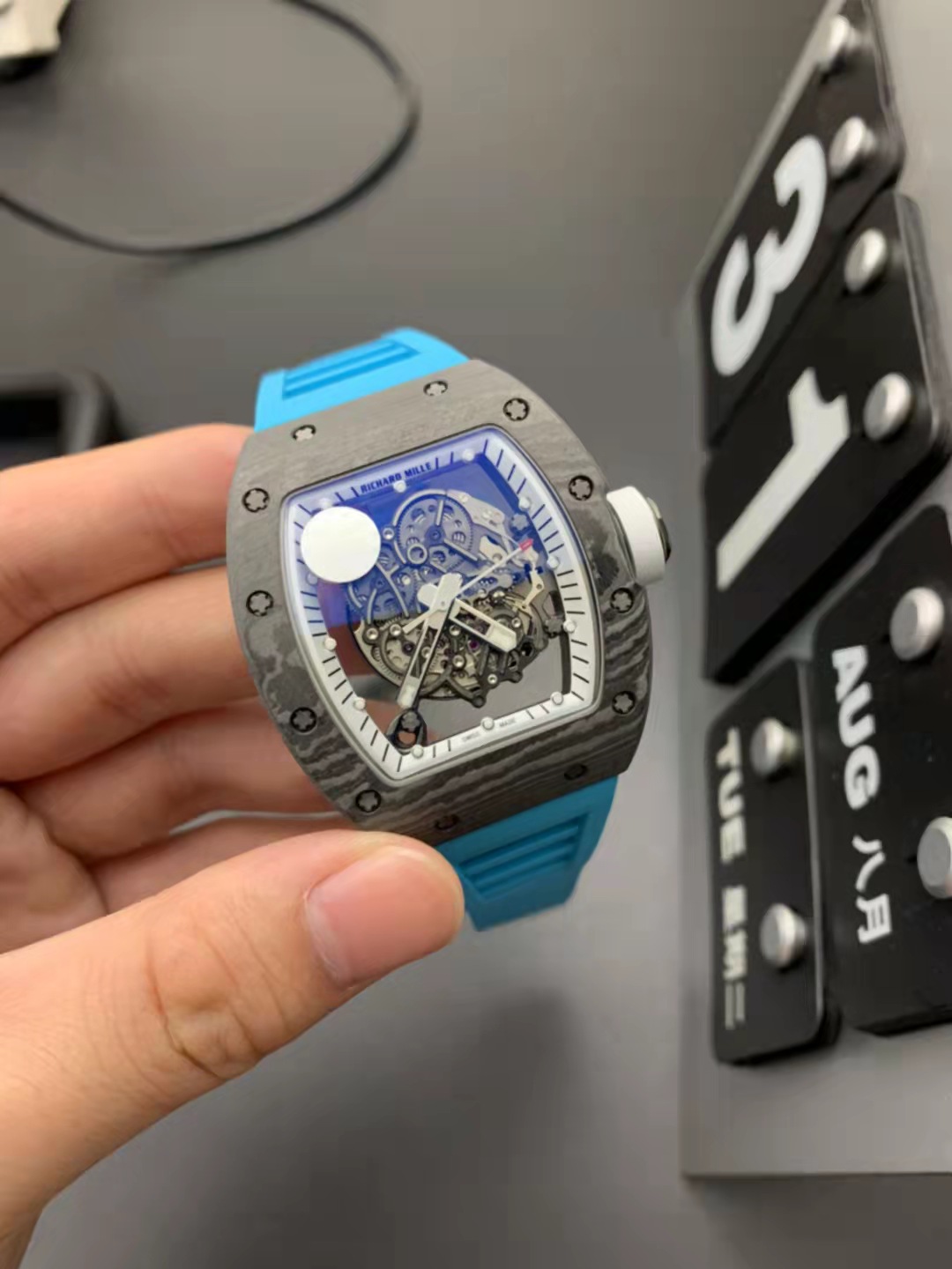 Replika Richard Mille RM055 Bubba Watson Karbon