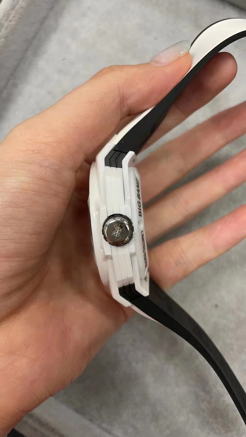 Hublot Sang Bleu Beyaz Seramik Kurma Kolu