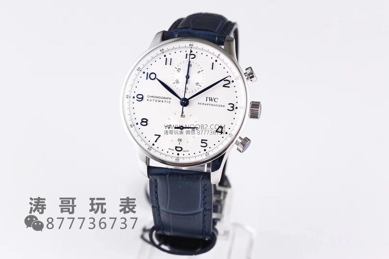 ZF fabrikası IWC Portugieser Chronograph V2 IW371446 mavi akrep ve yelkovan: işçilik gerçekten nasıl? — 2. fotoğraf