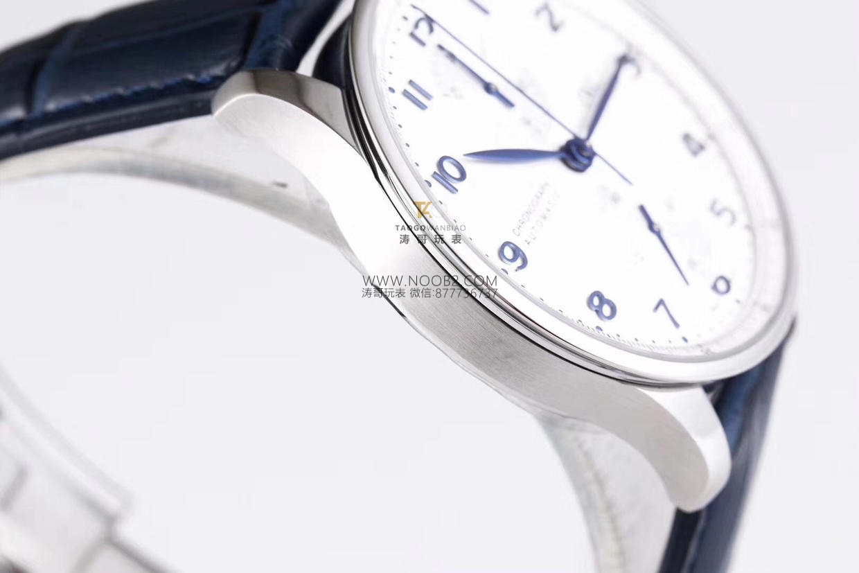 ZF fabrikası IWC Portugieser Chronograph V2 IW371446 mavi akrep ve yelkovan: işçilik gerçekten nasıl? — 19. fotoğraf