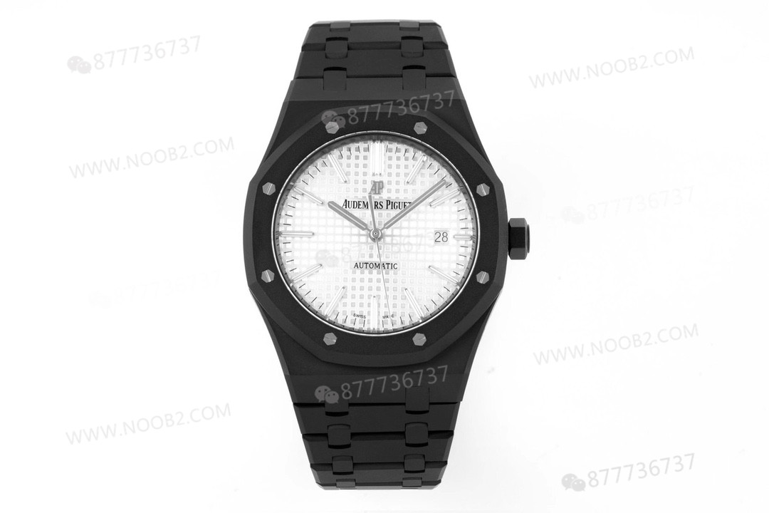 ZF Factory Audemars Piguet 15400 Royal Oak DLC Altın-Çelik Karbon Siyahı Kaplama Saat — 2. fotoğraf