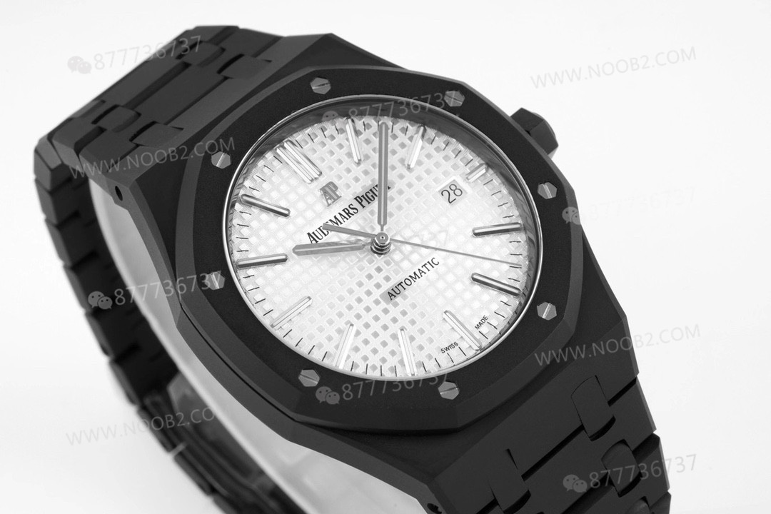ZF Factory Audemars Piguet 15400 Royal Oak DLC Altın-Çelik Karbon Siyahı Kaplama Saat — 4. fotoğraf