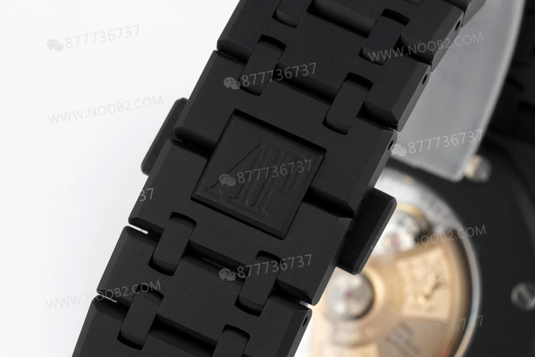 ZF Factory Audemars Piguet 15400 Royal Oak DLC Altın-Çelik Karbon Siyahı Kaplama Saat — 10. fotoğraf