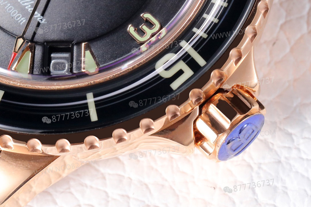 ZF Factory Blancpain Fifty Fathoms 5015 rose gold replika saatin rengi solar mı? — 5. fotoğraf