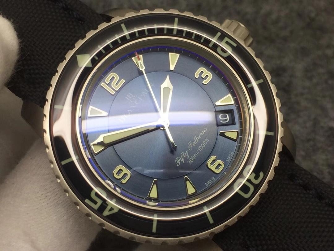 ZF Factory Blancpain Fifty Fathoms mavi kadranlı titanyum kasa replikası nasıl? — 6. fotoğraf