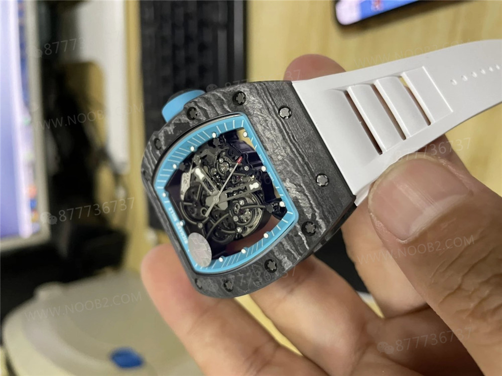 ZF Factory Richard Mille RM055 NTPT Karbon Fiber Tiffany Blue - Abu Dhabi Yas Marina Pisti Sınırlı Üretim Replika Saat — 3. fotoğraf