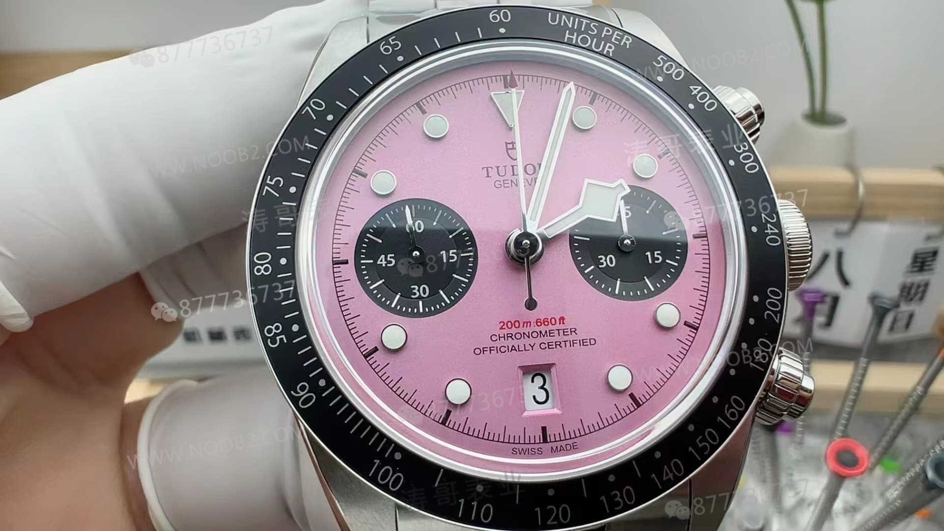 ZF Factory Tudor Black Bay Chrono, Jay Chou ile aynı pembe kadranlı model: işçiliği nasıl? — 2. fotoğraf