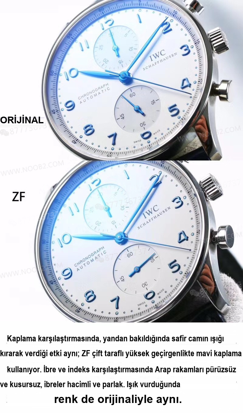 zf IWC Portugieser Chronograph v2 en yeni sürümü artık ilk bakışta sahte durmuyor — 4. fotoğraf
