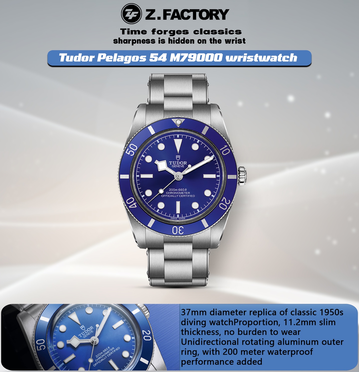 ZF özenli replika | Tudor Black Bay 54 M79000: Zamanla olgunlaşan retro klasik, bileğinizde sade ama etkileyici bir duruş — 2. fotoğraf