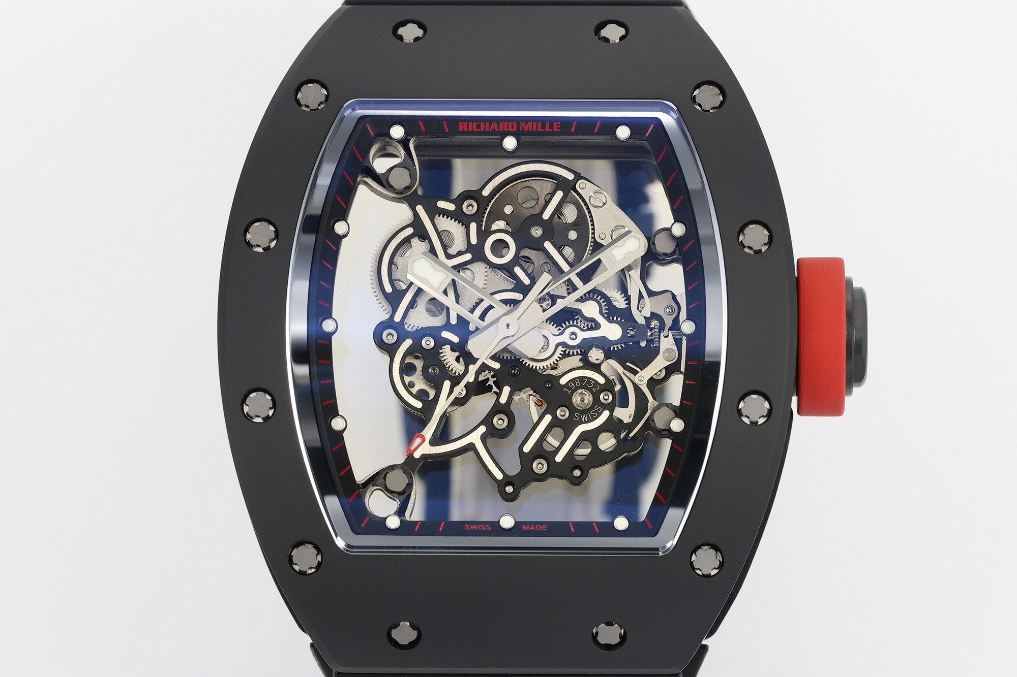 ZF.factory2026 öne çıkan model | Piyasanın en üst donanımlı Richard Mille RM-055 V3 versiyonu siyah seramik spor kol saati, sert bilek estetiğini yansıtıyor! — 4. fotoğraf