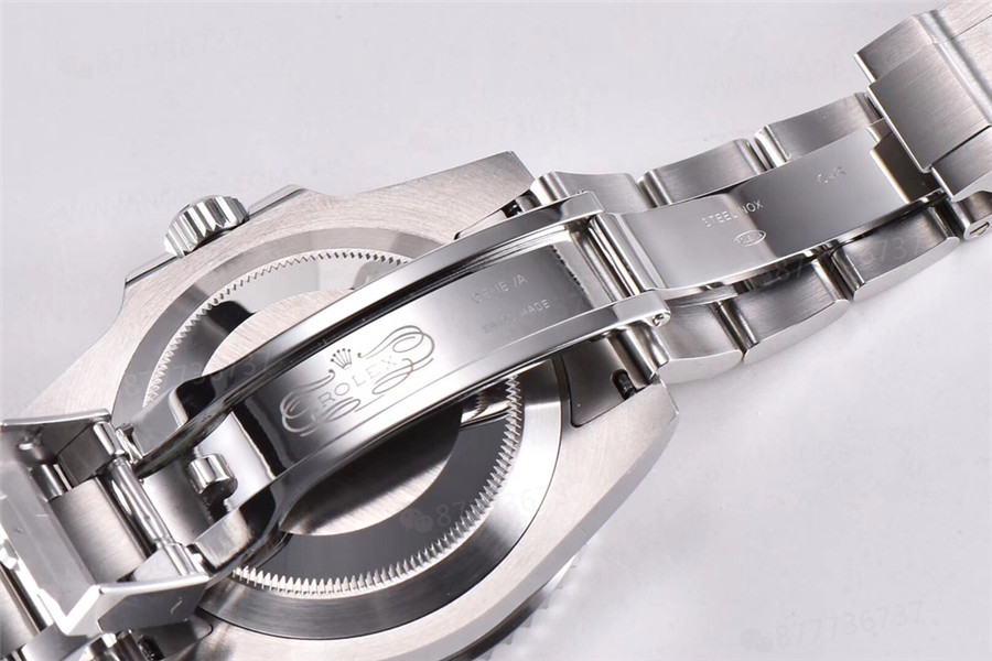ZZ Rolex tarih penceresiz siyah Submariner 114060-97200 V2 versiyonu, 904 çelik, 3130/2836 mekanizma — 8. fotoğraf
